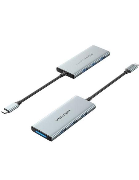 Docking USB Tipo-C Vention TOPHB/ 1xHDMI/ 3xUSB/ 1xLector Tarjetas SD