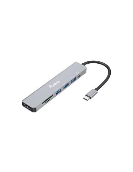 DOCKING USB-C EQUIP 133494 A 1xHDMI 4K 3xUSB-A 3.2 5Gbps 1xLECTOR DE TARJETAS 1xUSB-C PD 100W